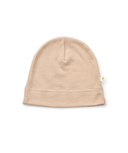 Beanie 100% Merinowolle - Nougat