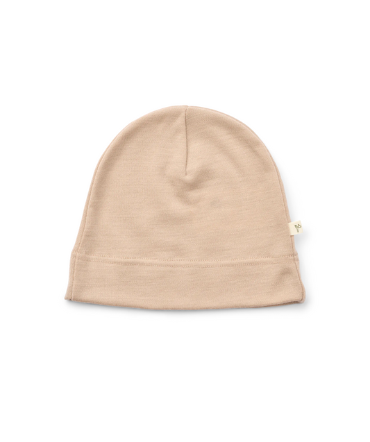 Beanie 100% Merinowolle - Nougat