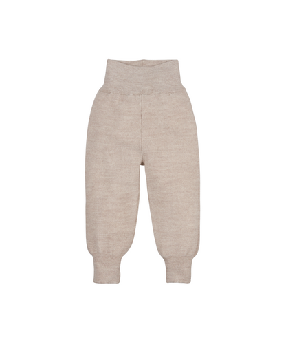 Feinstrick-Hose 100% Merinowolle - Natur