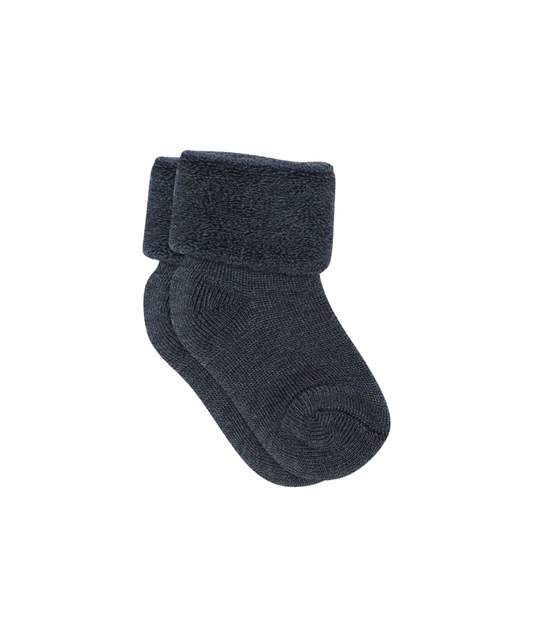 Babysocken aus Wolle - Dark Denim