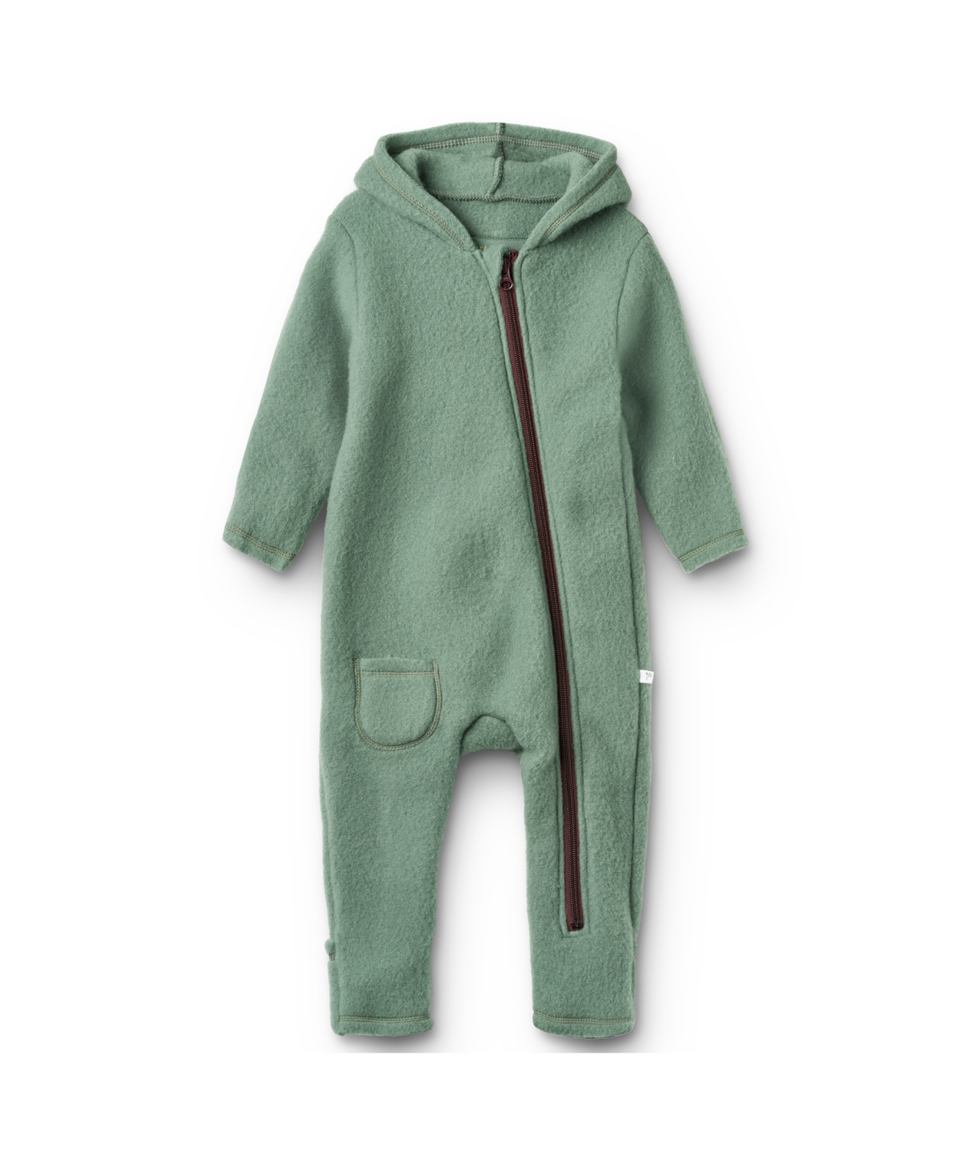 Brushed Merino Wool Overall  - Agave