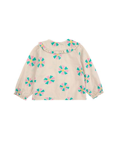 Kaleidoscope all over Blouse - Weiss