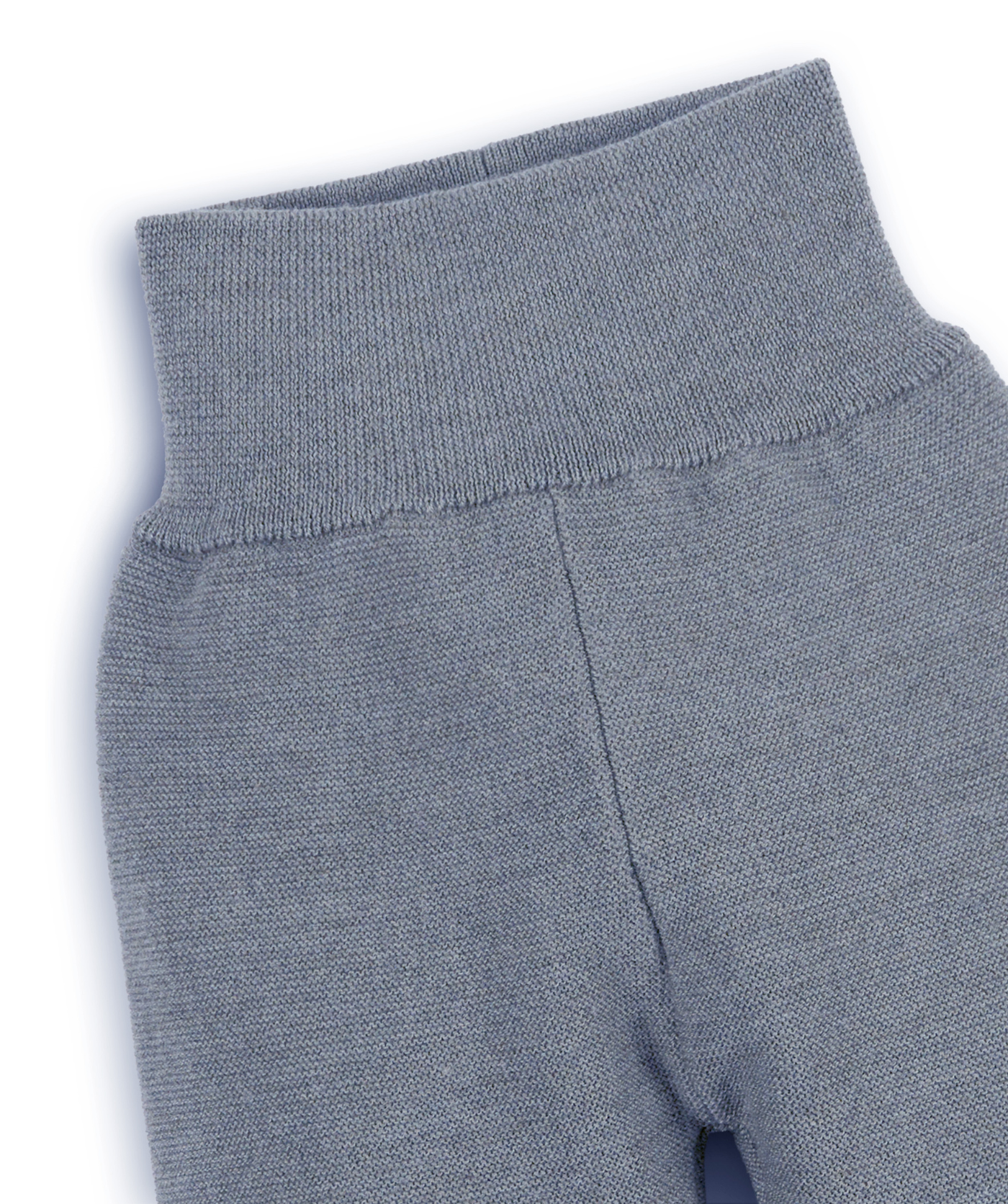 Feinstrick-Hose 100% Merinowolle - Rauch-blau