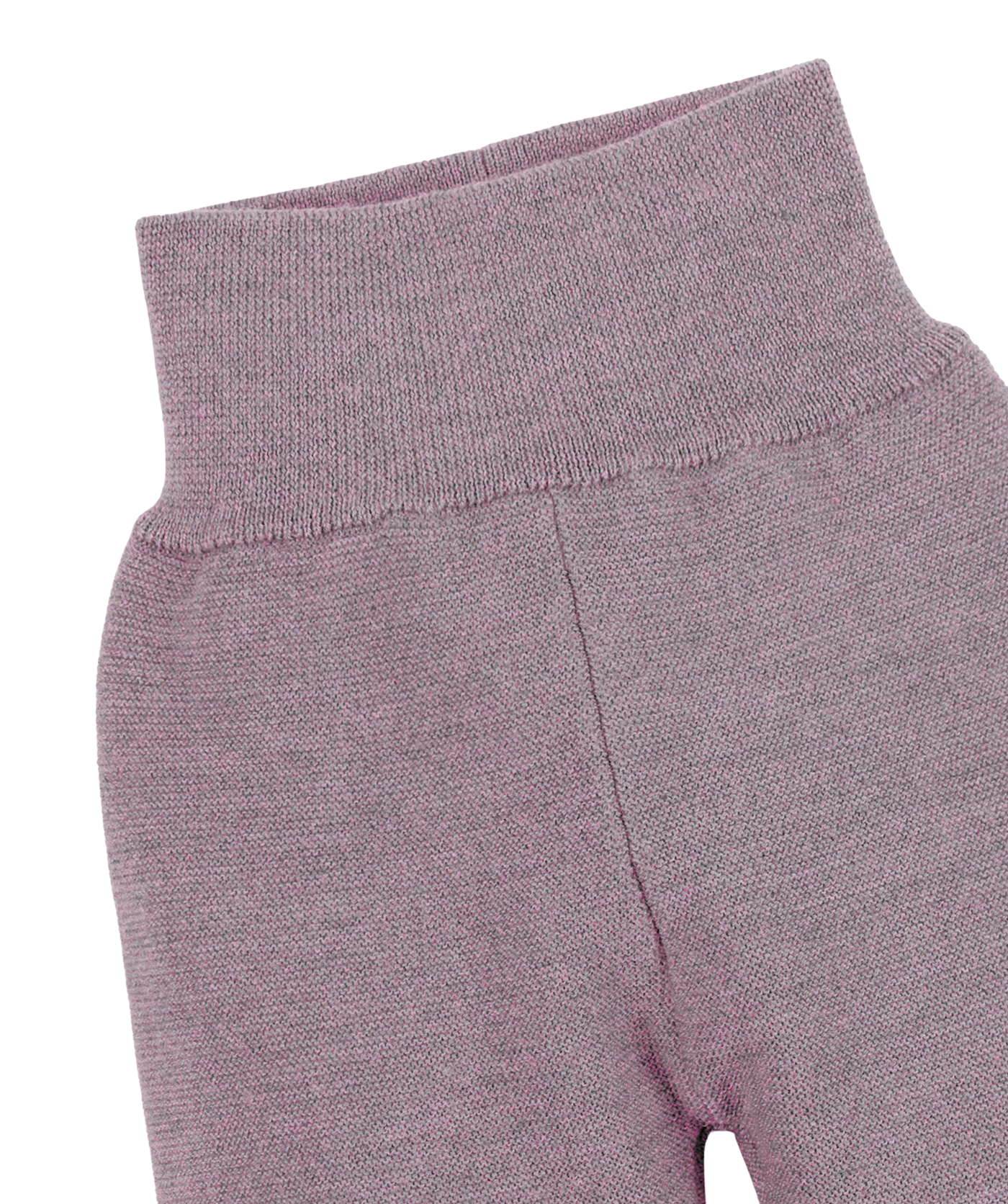 Fine-knit trousers 100% Merino wool - Mauve