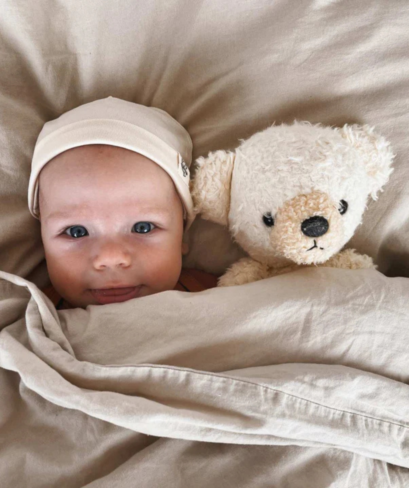 Mütze 100% Lyocell - Cute Beige