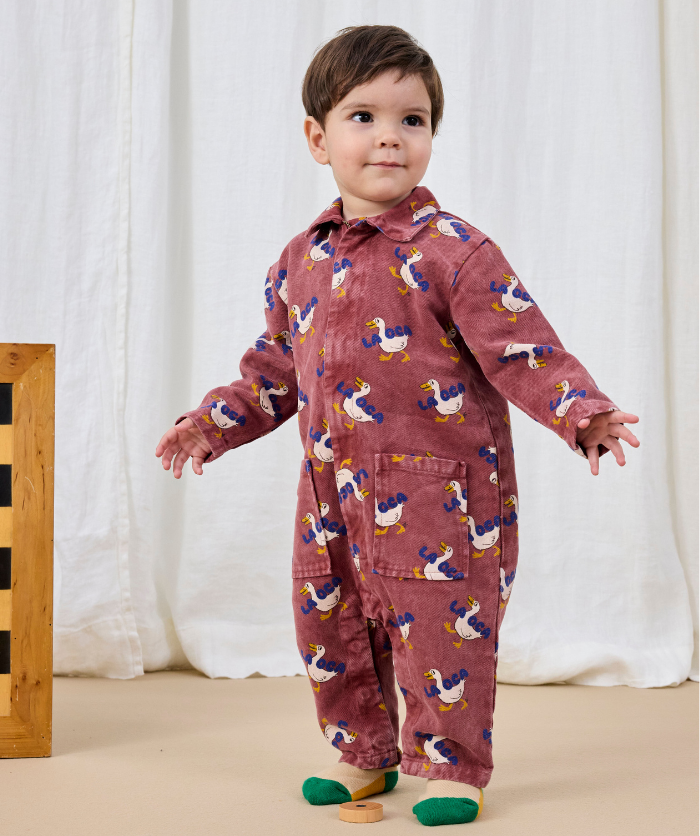 La Oca all over woven overall - Braun