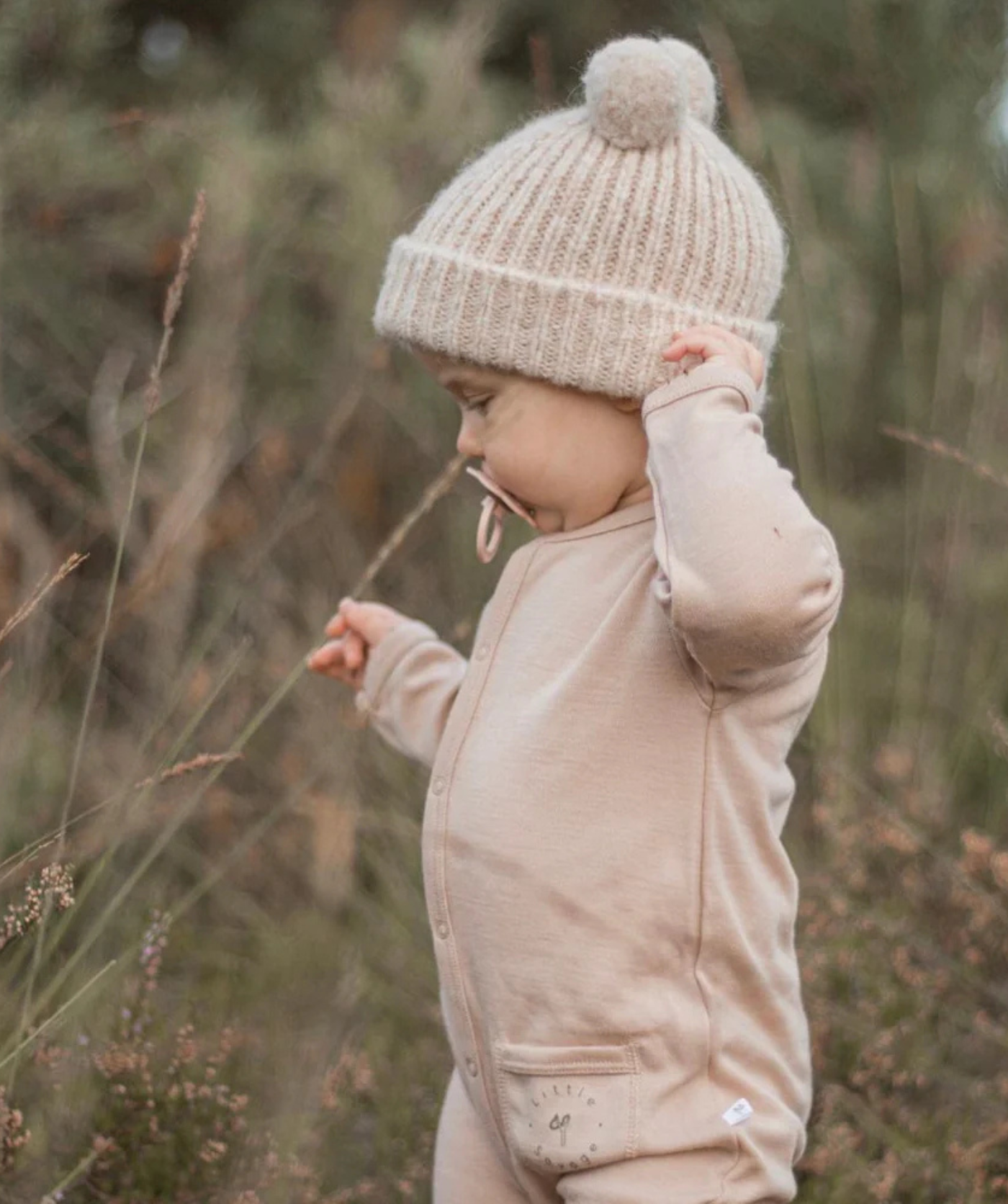Onesie Grandad 100% Merinowolle - Nougat