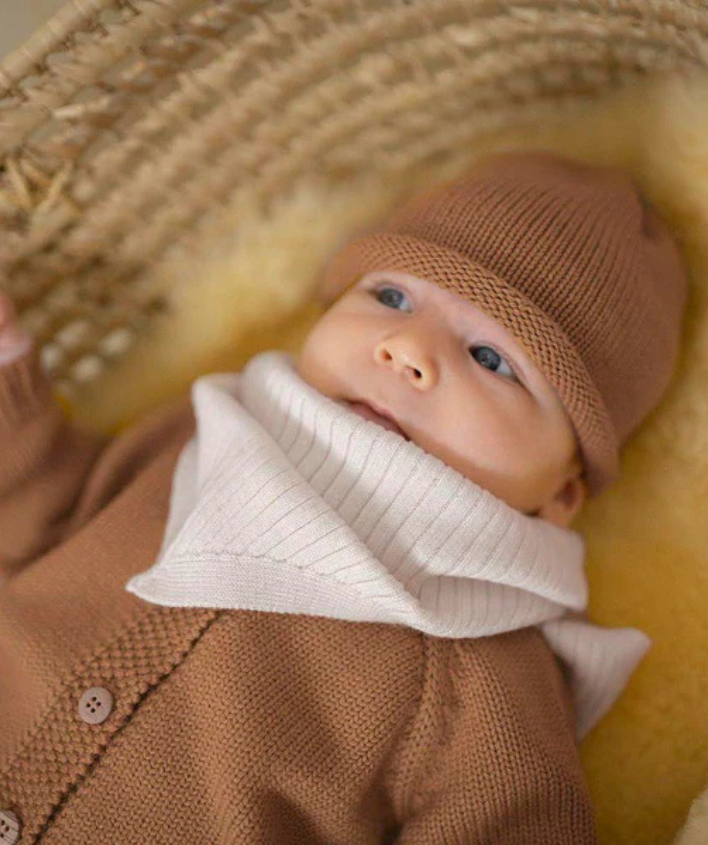 The Woolly Cardigan 100% Merinowolle - Camel