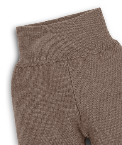 Feinstrick-Hose 100% Merinowolle - Nuss