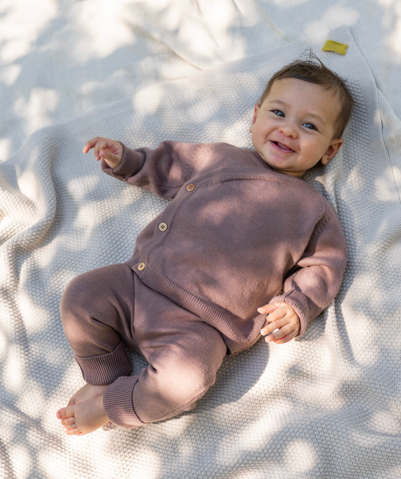 The Woolly Baby Jacket 100% Merinowolle - Mauve