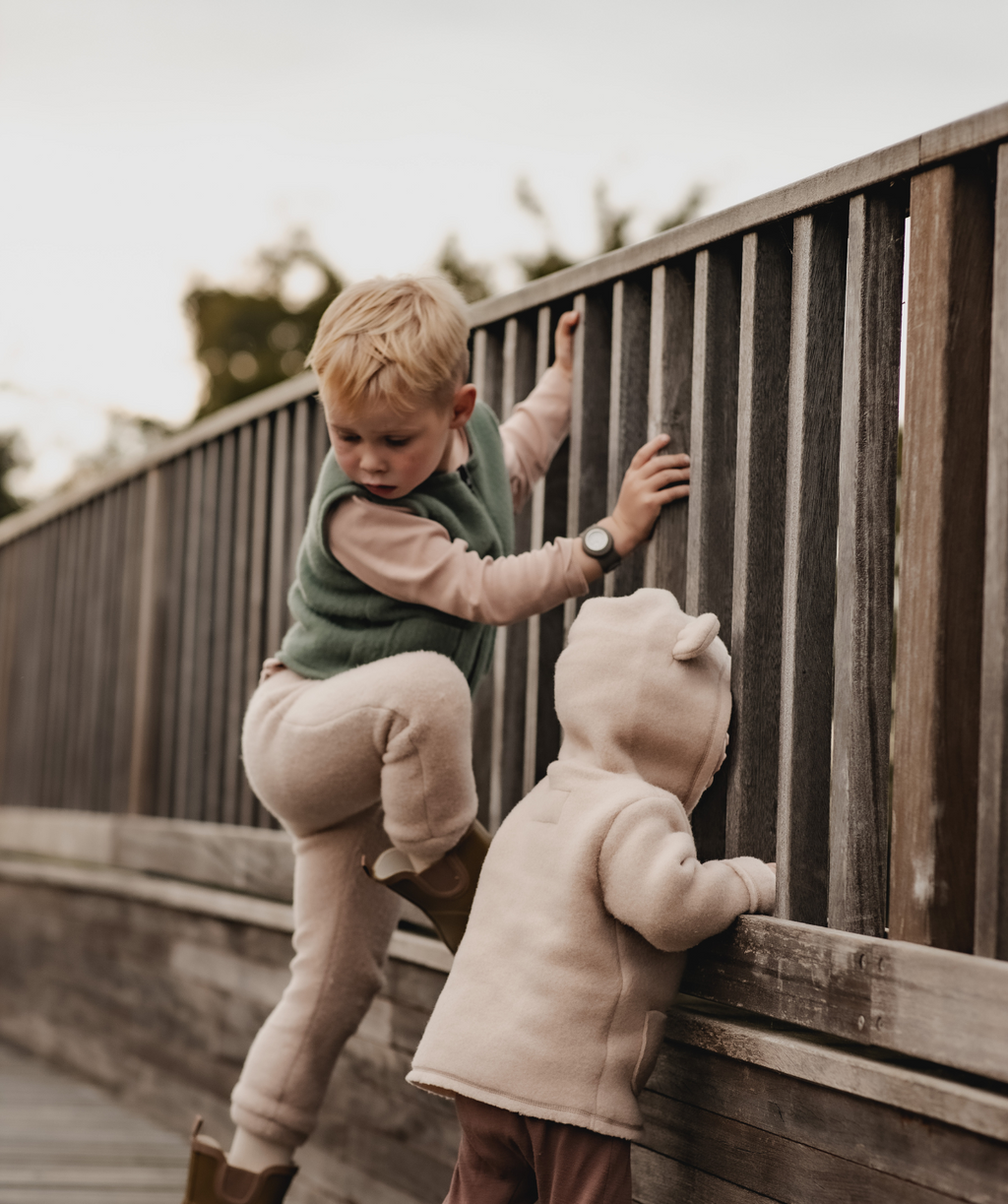 Weste aus gebürsteter Wolle