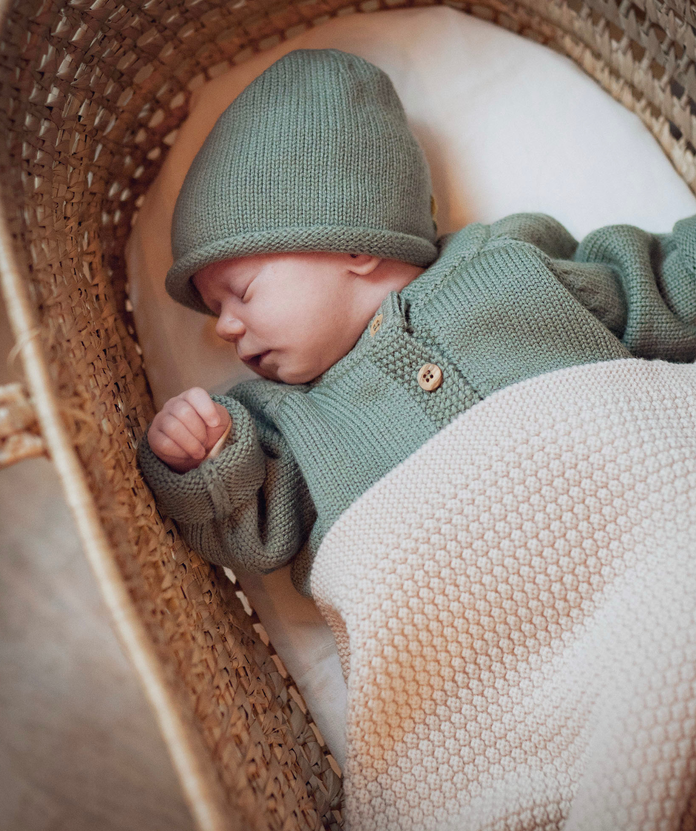 The Woolly Cardigan 100% Merinowolle - Sage