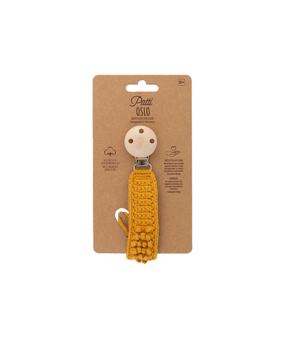 Schnullerkette aus Bio-Baumwolle – Ocker