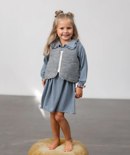 Walk Weste mit Teddy - Grau