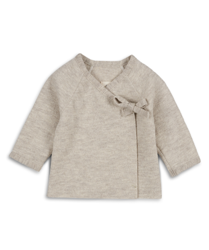 Fine-knitted slippers for tying - nut