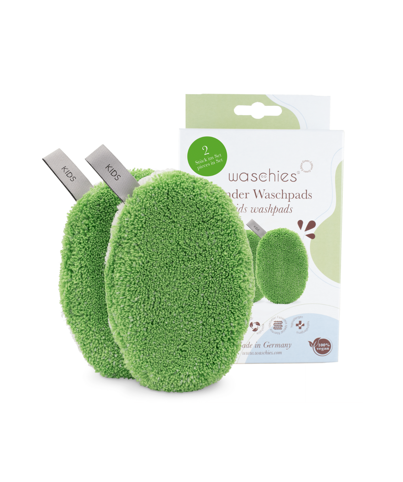 Baby- und Kinderwaschpads 2er-Set - Green
