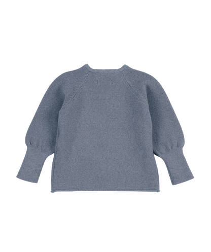 Feinstrick-Schlüttli 100% Merinowolle - Rauch-blau