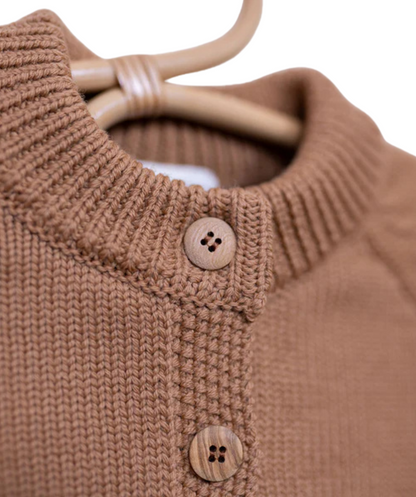 The Woolly Cardigan 100% Merinowolle - Camel