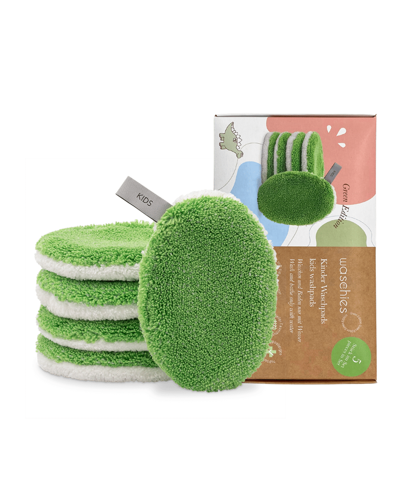 Baby- und Kinderwaschpads 5er-Set - Green