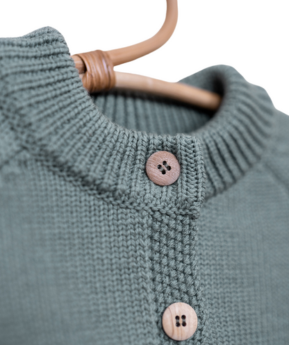The Woolly Cardigan 100% Merinowolle - Sage