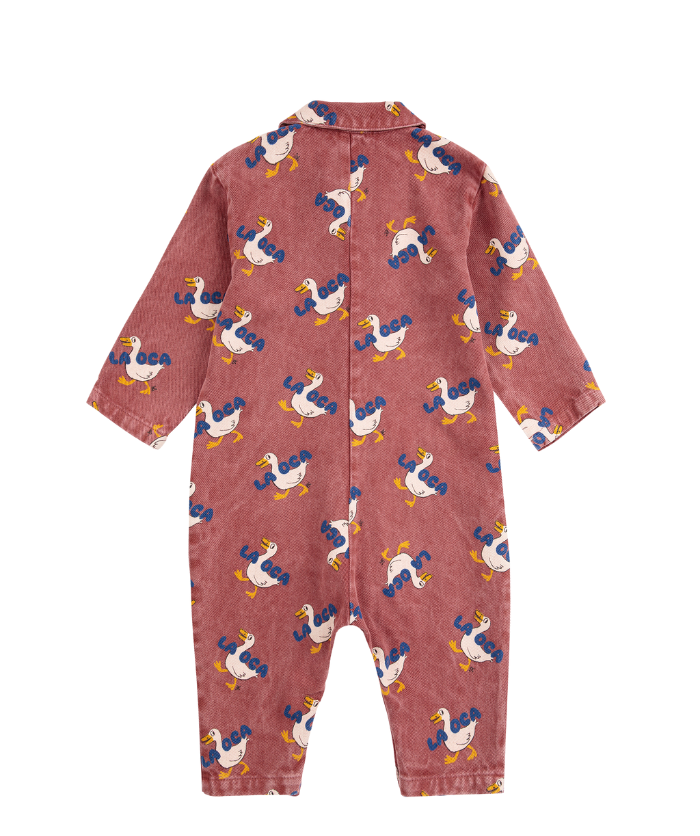 La Oca all over woven overall - Braun