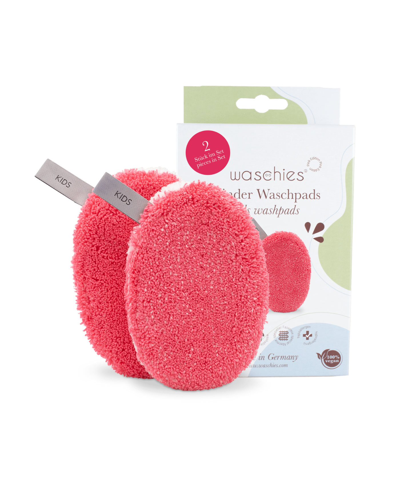 Baby- und Kinderwaschpads 2er-Set - Pink