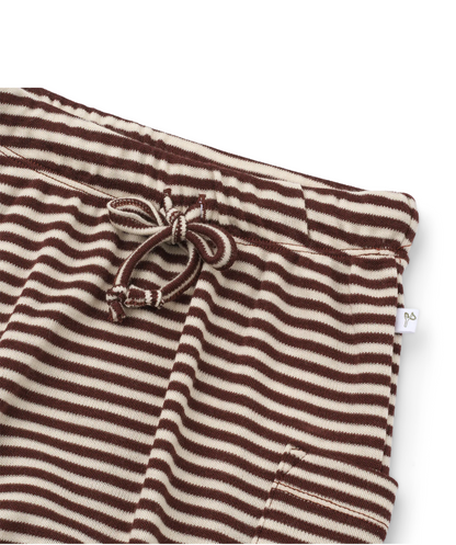 Combi Pants 100% Merinowolle - Coffee Stripe