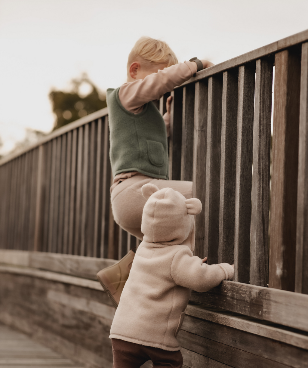 Weste aus gebürsteter Wolle