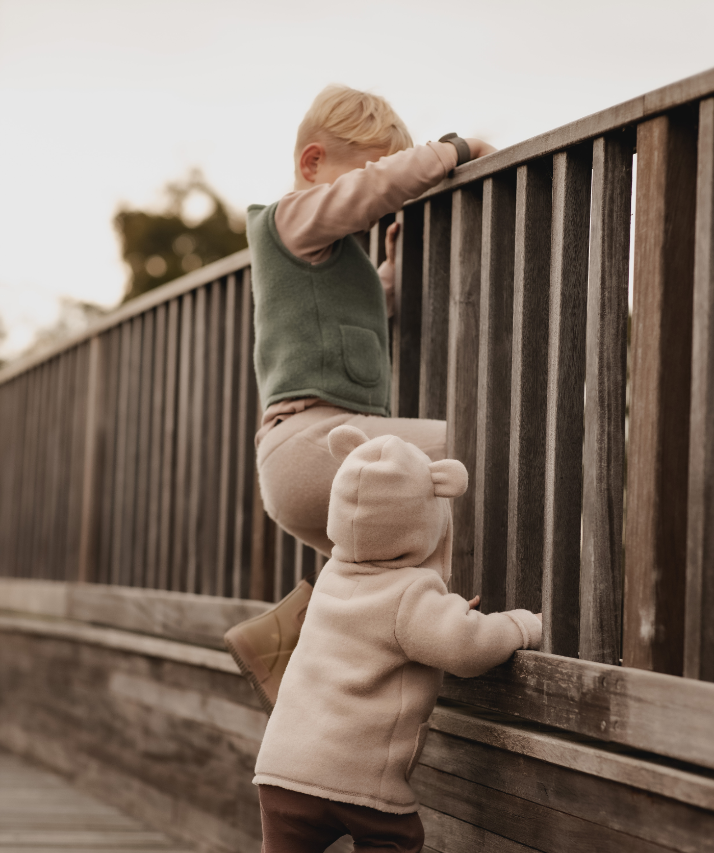 Weste aus gebürsteter Wolle