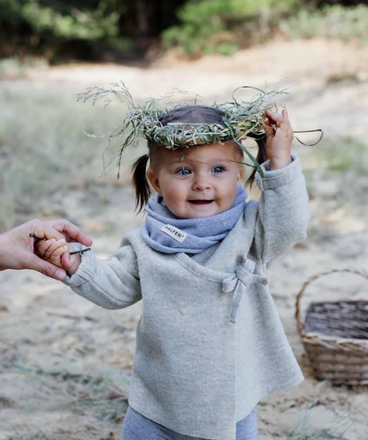 Walk-Jäckchen zum Binden - Grau