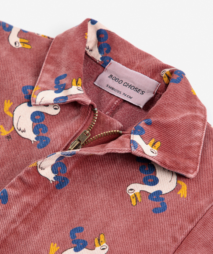 La Oca all over woven overall - Braun