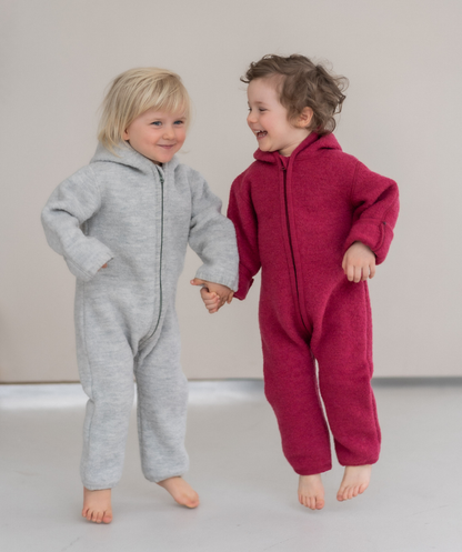 Wollwalkanzug 100% Bio-Schurwolle - Pink