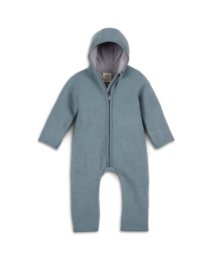 Wollwalkanzug 100% Bio-Schurwolle - Rauchblau