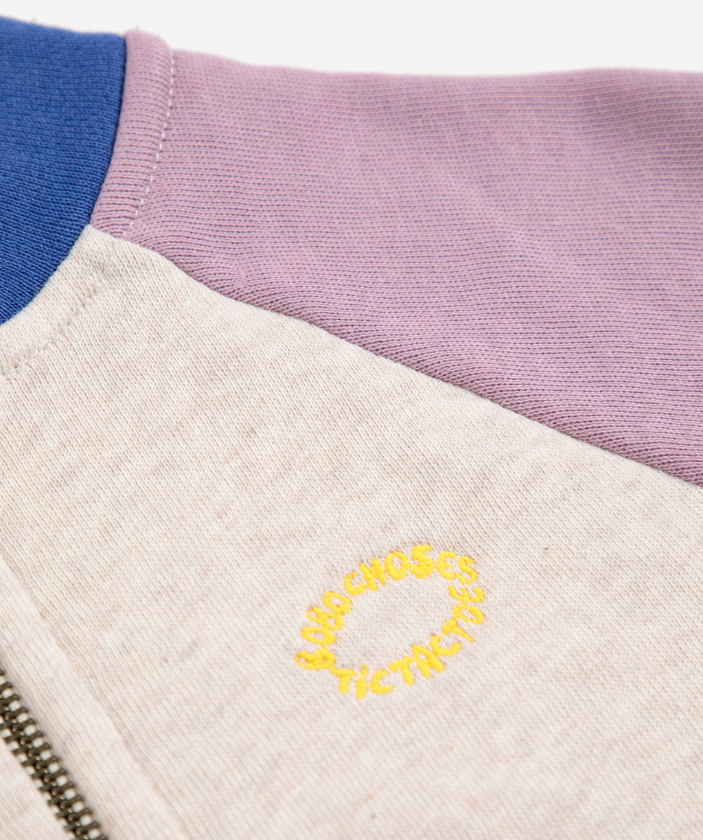 Tic Tac Toe color block zipped Sweatshirt