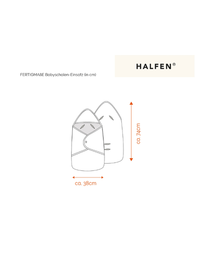 Decke für Babyschale mit Holzknopf - Natur