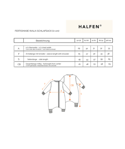 Walk-Schlafsack mit Beinen und abnehmbaren Armen - Mauve