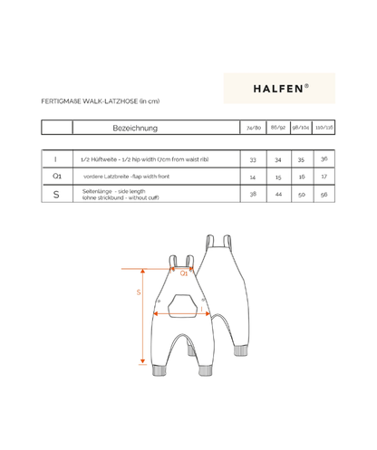 Walklatzhose 100% Merinowolle - Navy